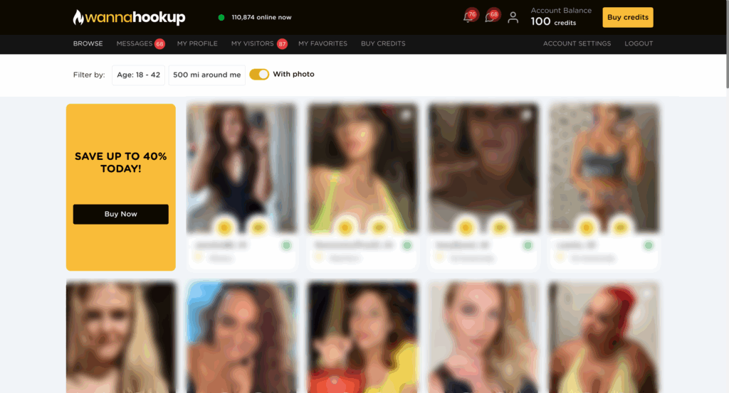 WannaHookUp profiles